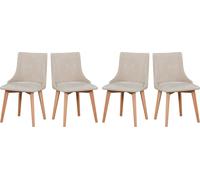 Chaise de salle à manger 4x "MONTI 5", hêtre naturel,aragon 03