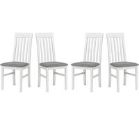 Chaise de salle à manger 4x "NILO 1", blanc, aragon 93,