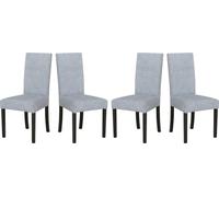 Chaise de salle à manger 4x "Roma 2", noir, aragon 93