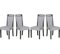 Chaise de salle à manger 4x "Roma 5", noir, aragon 93
