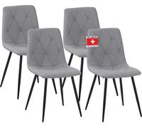 Chaise de salle à manger Albatros Dora avec revêtement en tissu, design vintage élégant, supporte une charge de 110 kg, chaise rembourrée - chaise de cuisine moderne, chaise de salle à manger