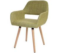 Chaise de salle à manger Altena II, fauteuil, design rétro des années 50 tissu, vert clair
