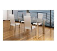 Chaise de salle à manger alu (lot de 4) 60572