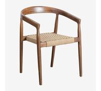 Chaise de salle à manger avec accoudoirs en bois de teck Visby Design bois de teck