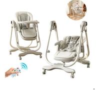 Chaise de salle à manger bébé, Balancelle Transat bébé, multifonctionnel, chaise à bascule,Ceinture de sécurité cinq points, timing