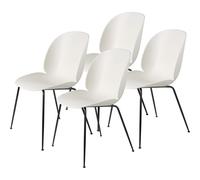GUBI Chaise Beetle Lot de 4 alabaster white. structure en acier noir