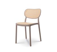 Chaise de salle à manger beige style vintage