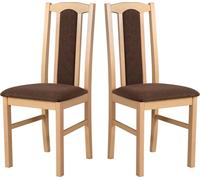 Chaise de salle à manger, bois chêne massif Chaise Chaise de cuisine - Set 2x Bos 7 Sonoma