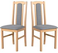Chaise de salle à manger, bois chêne massif Chaise Chaise de cuisine - Set 2x Bos 7 Sonoma