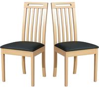Chaise de salle à manger, bois chêne massif Chaise Chaise de cuisine - Set 2x Roma 10 sonoma