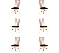 Chaise de salle à manger, bois chêne massif Chaise Chaise de cuisine - Set 6x MILANO 1 hêtre naturel