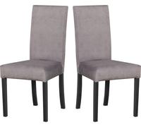 Chaise de salle à manger, bois de chêne massif Chaise Chaise de cuisine - Set 2x Roma 2, noir