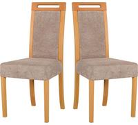 Chaise de salle à manger, bois de chêne massif Chaise Chaise de cuisine - Set 2x Roma 5 grandson