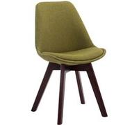 Chaise de Salle à manger Borneo V2 en Tissu - Style scandinave - Chaise Visiteur avec Piètement en Bois de Hêtre Noyer - Couleur Vert Vert G