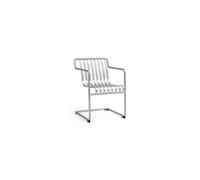Chaise de Salle à Manger Cantilever Palissade avec Accoudoirs, Acier Galvanisé à Chaud
