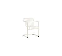 Chaise de Salle à Manger Cantilever Palissade avec Accoudoirs, Blanc Crème