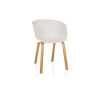 Chaise de salle à manger chaise coque OSLO W en plastique blanc