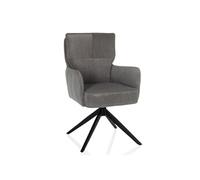 Chaise de salle à manger / chaise pivotante TARUGO Tissu gris hjh LIVING