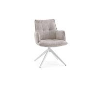Chaise de salle à manger / Chaise pivotante Tavaro tissu beige