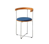 Chaise de salle à manger Chaise pliante en bois for la maison, chaise de salle à manger, Simple, moderne, avec dossier, for loisirs, chambre à coucher, maquillage, Restaurant Chaise de café(Orange Blu