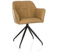 Chaise de salle à manger / chaise rembourrée ELVERUM SPU similicuir cognac hjh LIVING Cognac
