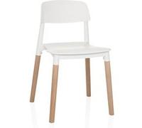 Chaise de salle à manger / chaise visiteur SCANDI E blanc hjh LIVING Blanc G