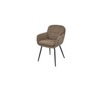 Chaise de salle à manger Chenille Sable foncé Runa