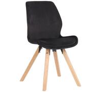 Chaise de Salle à Manger - CLP - Luna - Noir - Velours - Design Scandinave Moderne