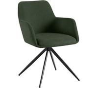 Chaise de Salle à Manger CLP Olema, Rembourrée, Pivotante 180°, Vert