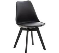 Chaise de salle à manger / cuisine Linares , Noir / Noir/Plastique Noir / Noir G