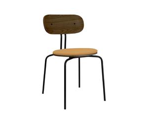 Chaise de Salle à Manger Curious Chêne Fumé/ Noir/Mandarine