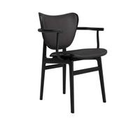 Chaise de Salle à Manger Elephant avec Accoudoirs Chêne Noir /Anthracite 21003