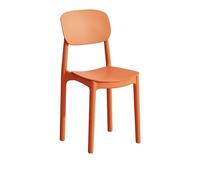 Chaise de salle à manger empilable - Design moderne en plastique avec dossier carré pour économiser de l'espace - Ajoute une touche d'élégance à la décoration de la salle à manger