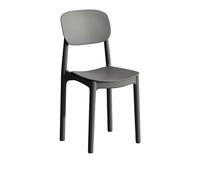 Chaise de salle à manger empilable - Design moderne en plastique avec dossier carré pour économiser de l'espace - Ajoute une touche d'élégance à la décoration de la salle à manger