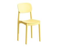 Chaise de salle à manger empilable - Design moderne en plastique avec dossier carré pour économiser de l'espace - Ajoute une touche d'élégance à la décoration de la salle à manger