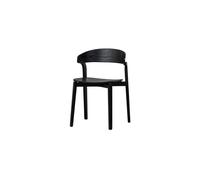 Chaise de salle à manger empilable placage de frêne noir Cras