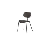 Chaise de salle à manger empilable tissu côtelé brun/gris Link