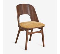 Chaise de salle à manger en bois et rembourrée Juna Bois Foncé