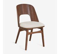 Chaise de salle à manger en bois et rembourrée Juna Bois Foncé