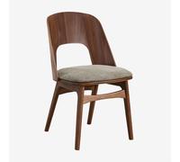 Chaise de salle à manger en bois et rembourrée Juna Bois Foncé