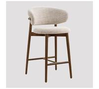 Chaise de Salle à Manger en Bois Massif au Design Minimaliste Moderne, revêtement en Tissu de Luxe léger for Les Loisirs à la Maison et Le Salon(Brown,85cm/33.46in)