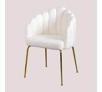 Chaise de salle à manger en Chenille Markina Blanc