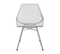 Chaise de salle à manger en métal gris