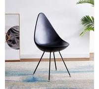 Chaise de Salle à Manger en Plastique Moderne, Chaise Coquille D'œuf Simple et Créative en Forme de Goutte D'eau, Pieds de Chaise à Cadre en Acier Massif,Adaptée aux Restaurants, Aires de Repos,Hôtels