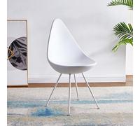 Chaise de Salle à Manger en Plastique Moderne, Chaise Coquille D'œuf Simple et Créative en Forme de Goutte D'eau, Pieds de Chaise à Cadre en Acier Massif,Adaptée aux Restaurants, Aires de Repos,Hôtels