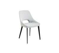 Chaise de salle à manger en tissu et acier noir 4101C, 50 x 50 x 81 cm. -