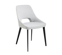 Chaise De Salle À Manger En Tissu Et Acier Noir Gris