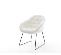 Chaise-de-salle-à-manger Gaio-Flex bou oux beige pied trapèze noir