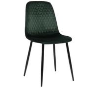 Chaise de salle à manger Giverny - CLP - Vert-Velours - Tissu - Métal - Design Contemporain