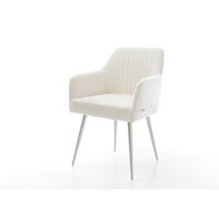 Chaise-de-salle-à-manger Greg-Flex bou oux beige 4 pieds coniques acier inoxydable resorts ensachés
